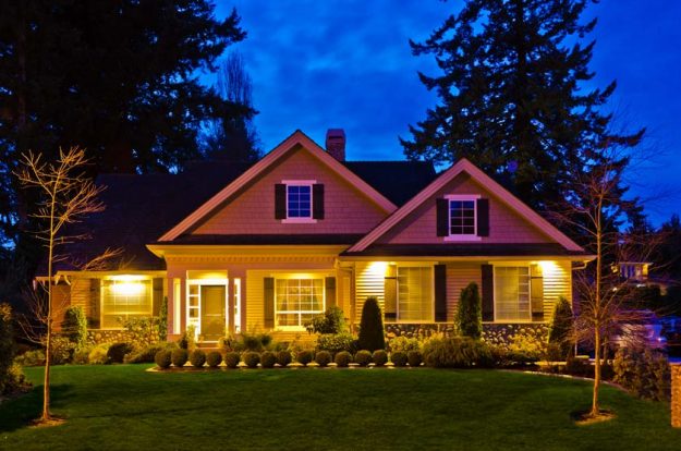 Home-with-security-lighting